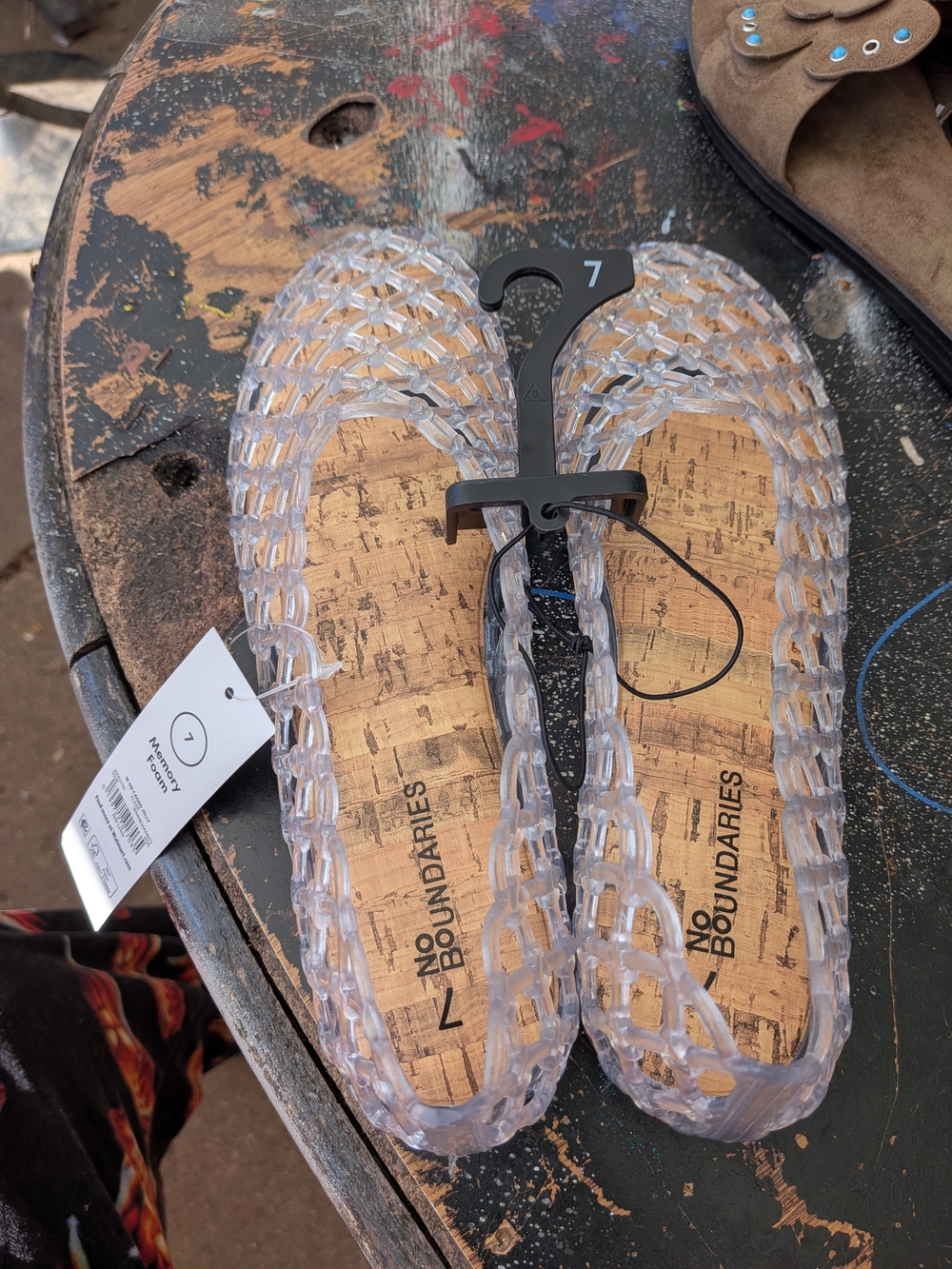 No Boundaries Clear Jelly Ballet Flats - Women's Size 7